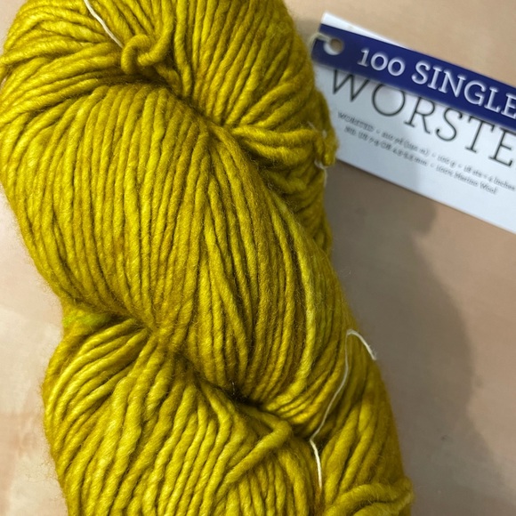 Malabrigo Worsted one skein Mustard Yellow Worsted Yarn one skein - Picture 2 of 3